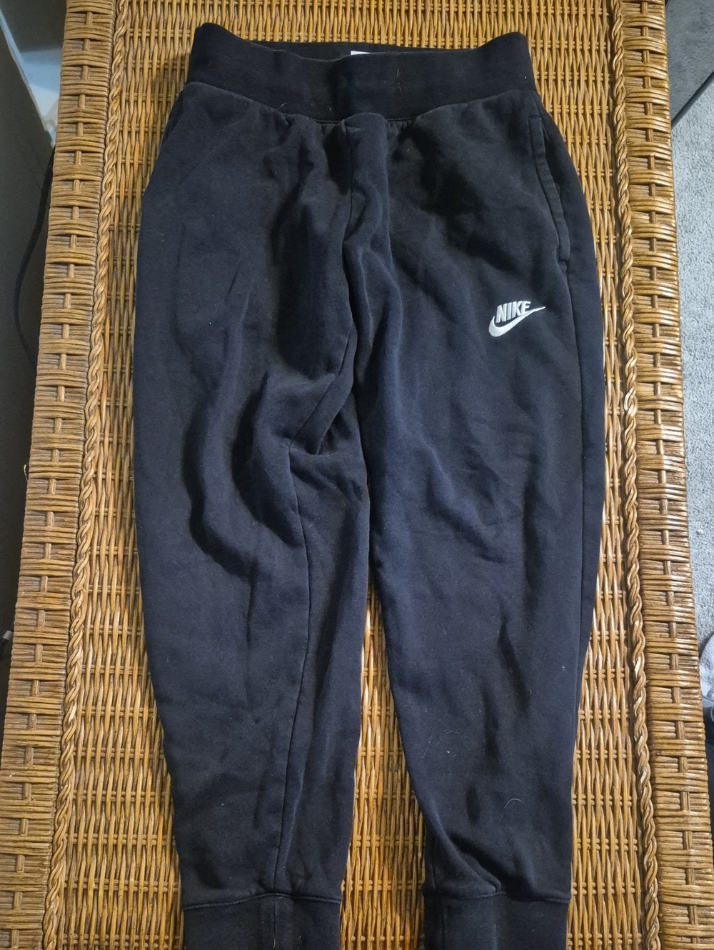 Nike Black Kids' Joggers with White Swoosh